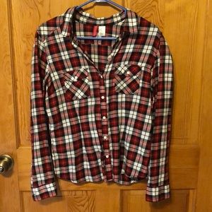 Plaid button-up (basically a small)